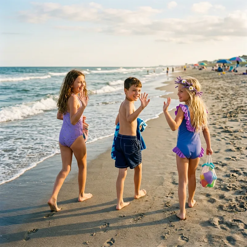 Childhood Friendship at the Beach - Kids Interaction Story with Distinct Characteristics
