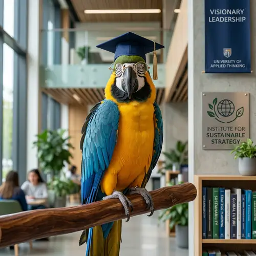 Elegant Blue Macaw: Symbol of Sustainability and Wisdom