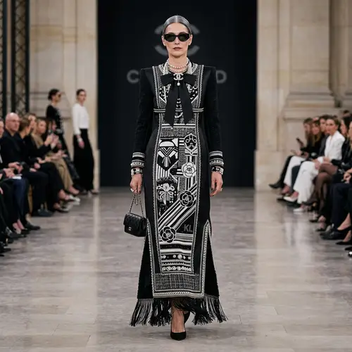 Full-Body Huipil Design Inspired by Karl Lagerfeld