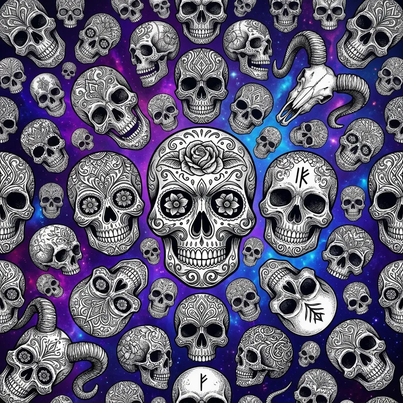 Best Skull Wallpaper Designs | Intricate Skull Patterns