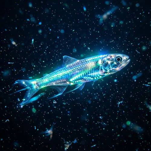 Bright Anchovy Fish: Captivating Glow