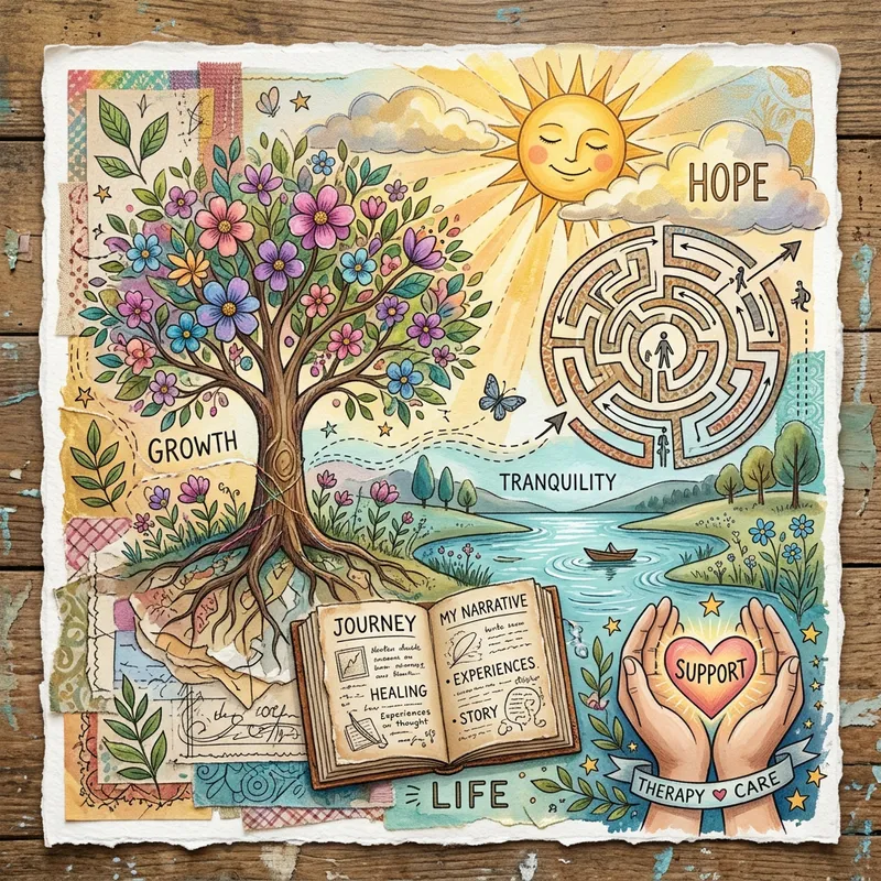 Nurturing Hope: Mixed Media Art for Mental Well-being