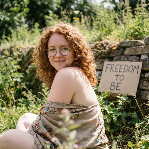 18-Year-Old Caucasian Girl with Red Hair and Angelic Face
