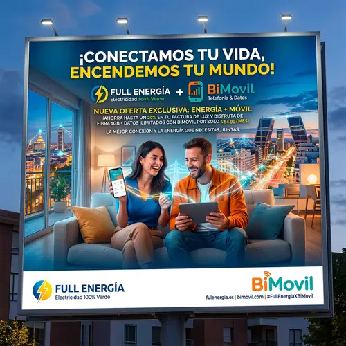 Collaborative Ad Campaign: Full Energía & BiMovil