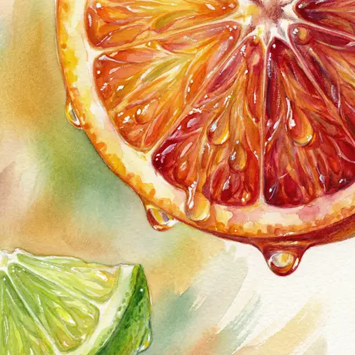 Vibrant and Juicy Fruit Layer Illustration