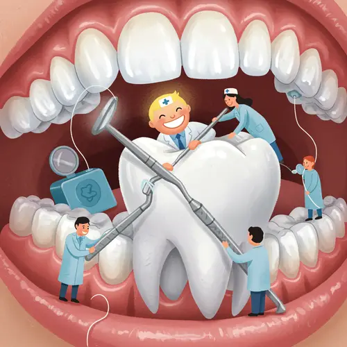 Mini Dentist: Teeth Cleaning in Human Mouth