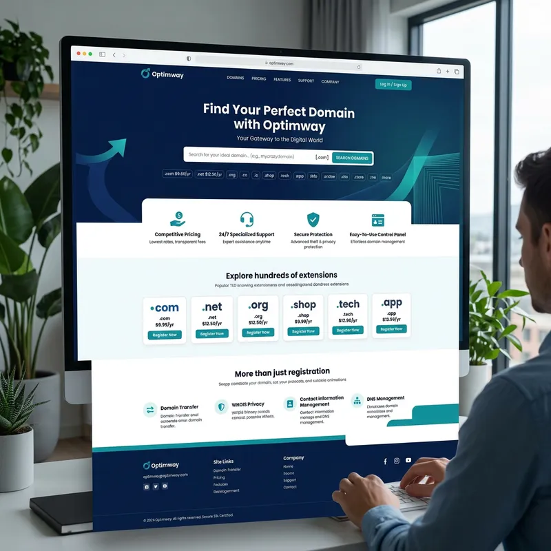 Domain Registration Services by Optimway - Grab Your Domain Now!