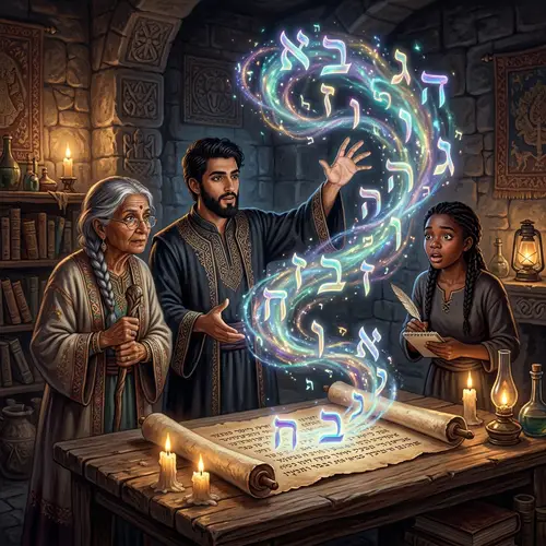 Hebrew Fantasy: Mystical Alphabet Soaring in Magical World