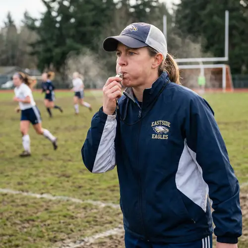 Woman Blowing a Whistle - Capture the Moment