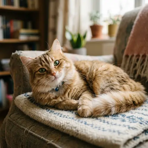 Charming Domestic Cat | Warm, Happy, and Content