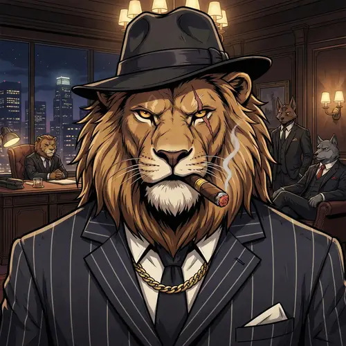 Gangster Lion Anime Profile Pic for Grand Mafia