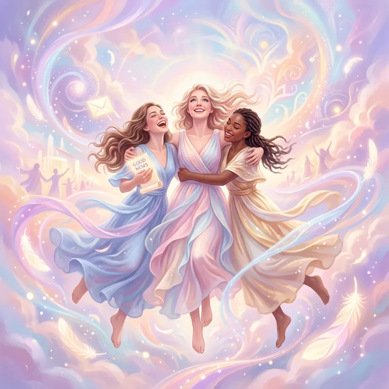 Ethereal Interpretation of Good News | Soft Pastel Colors Ethereal Interpretation of Good News | Soft Pastel Colors