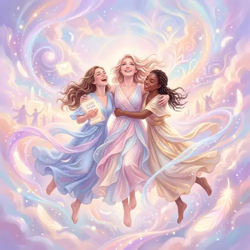 Ethereal Interpretation of Good News | Soft Pastel Colors