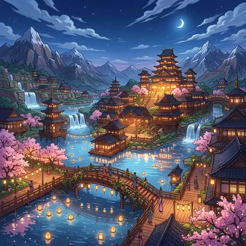 Enchanting Japanese Kingdom Inspired by Genshin Impact