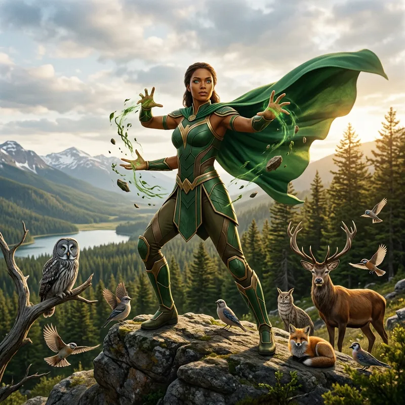 Female Nature Protector Superhero | Champion of the Earth