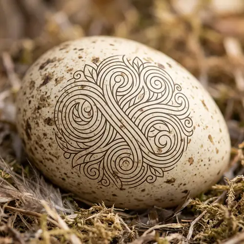Abstract Logo Design on Delicate Speckled Egg | Branding Failure