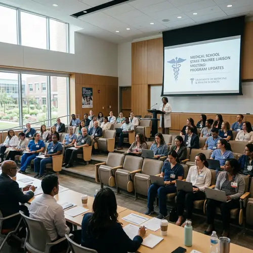 Staff Meeting at Medical School for Trainees