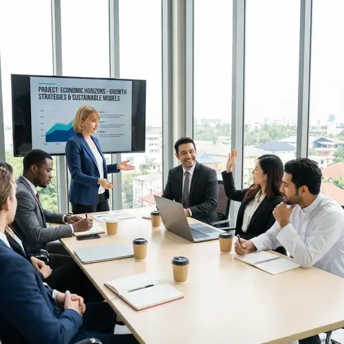 Professional Meeting with New Project in Economics - Engaging Discussion