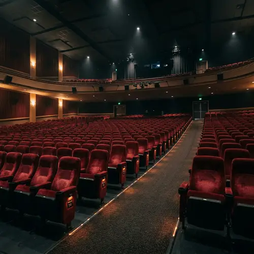 Immersive Cinematic Experience: Empty Movie Theater Seats