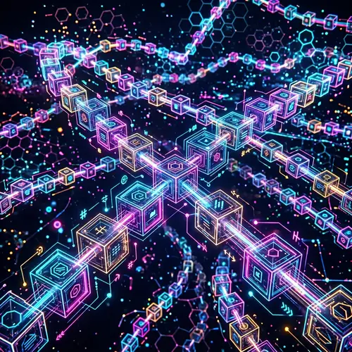 Intricate Blockchain Network with Hexagonal Blocks