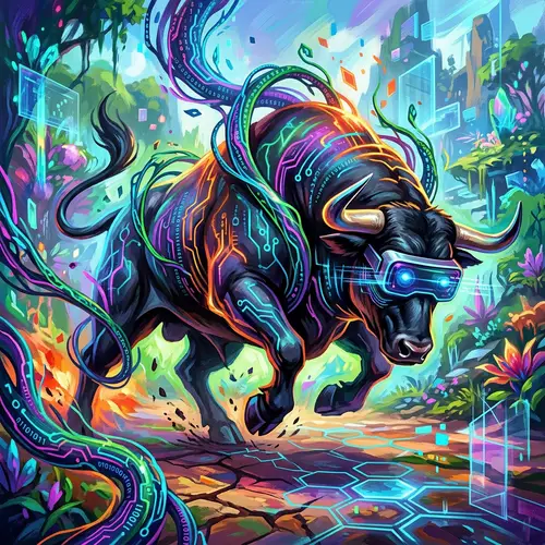 Virtual Reality Bull: Navigating Real and Digital Worlds