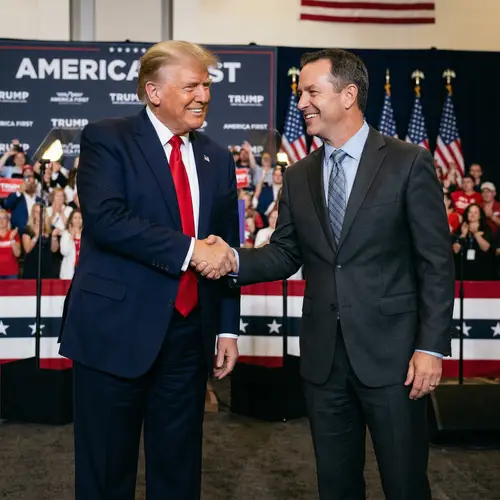Photo with Donald Trump: A Handshake Moment
