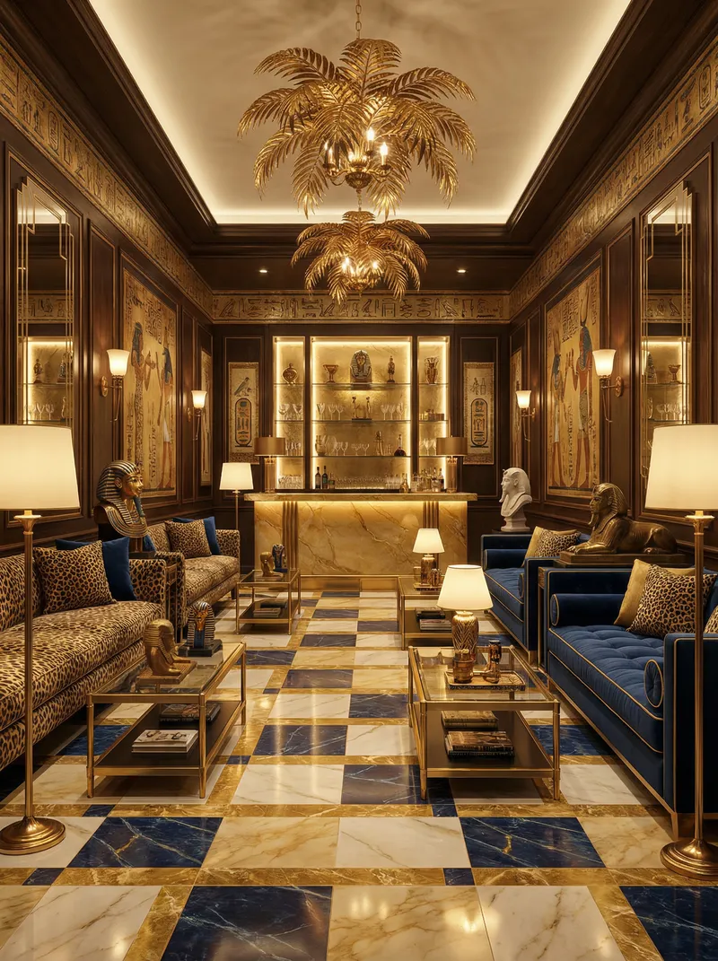 Colonial Egypt Themed Nightclub Lounge Redesign
