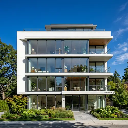 Modern Four-Storey Building | Architectural Elegance