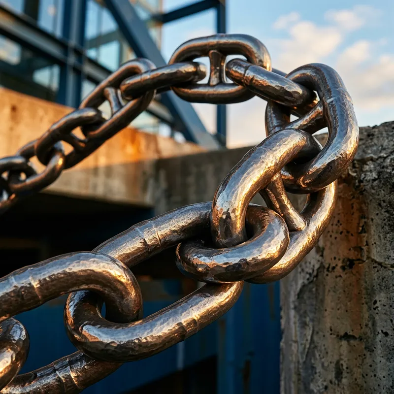 Strong and Unified Metal Chain Link Visualisation Strong and Unified Metal Chain Link Visualisation