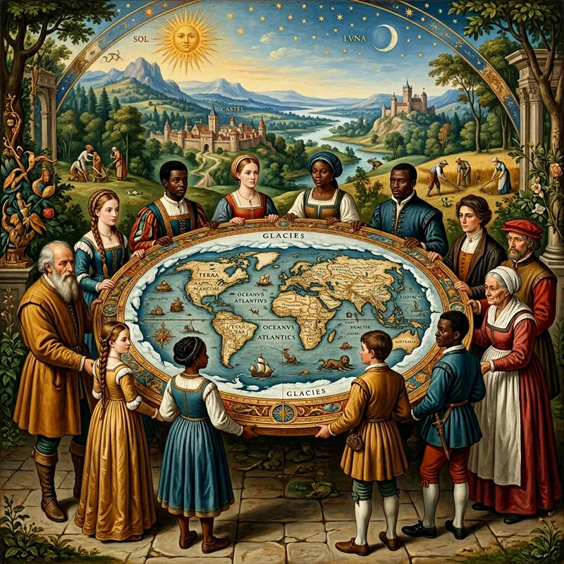 Realistic Flat Earth Society in Renaissance Painting