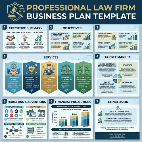 Professional Law Firm Business Plan Template | Services & Strategies