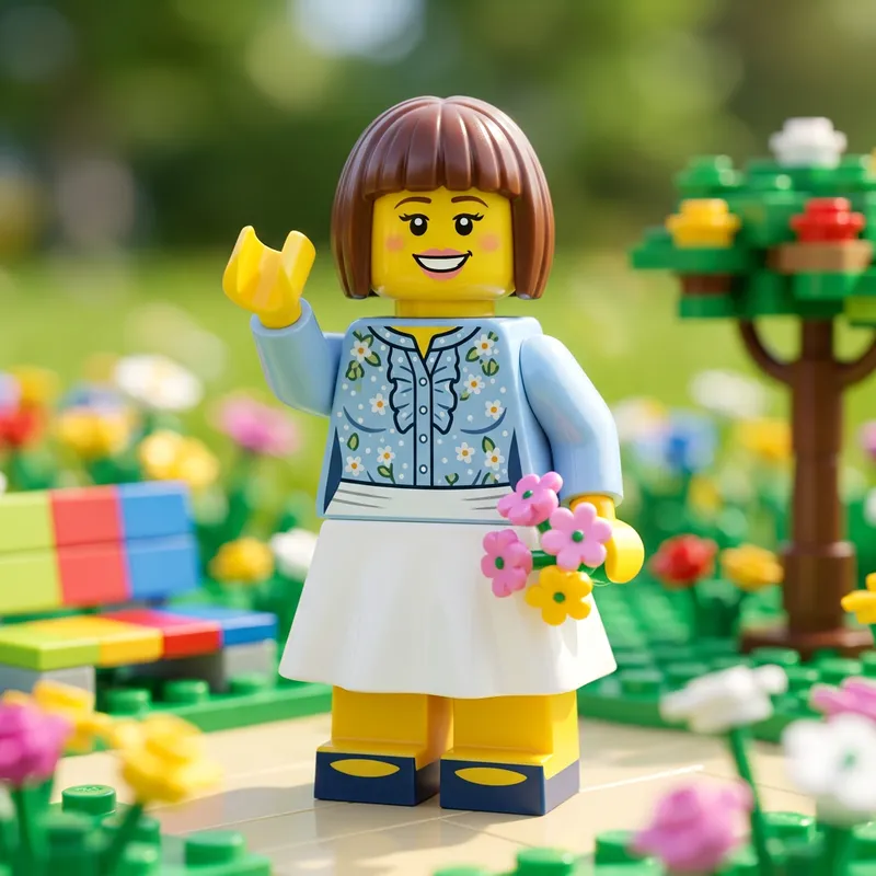 Chic Barbie Minifigure for Joyful Play