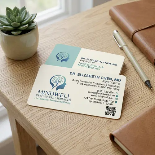 Business Card Design for Psychiatrist