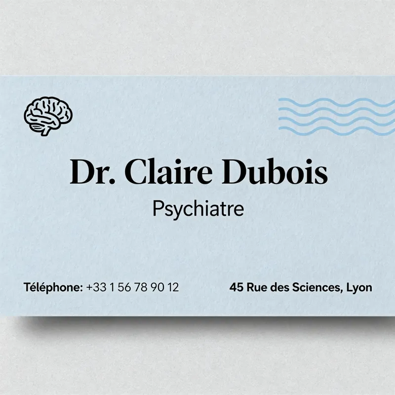 Business Card Design for Psychiatrist