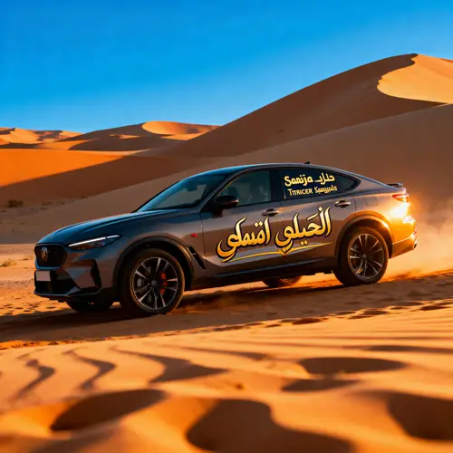 Stylish Car Rental in Stunning Desert Landscape