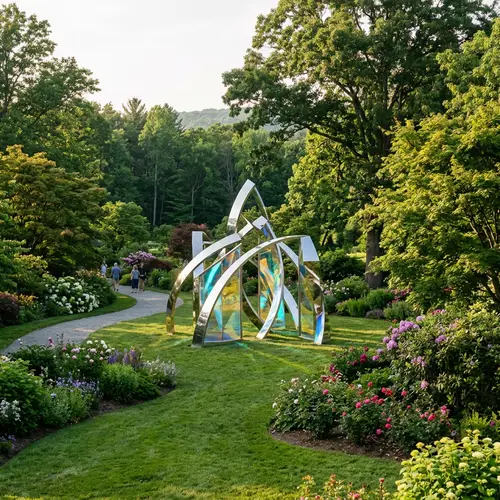 Art Installation in Scenic Garden Landscape: Harmony of Nature & Creativity