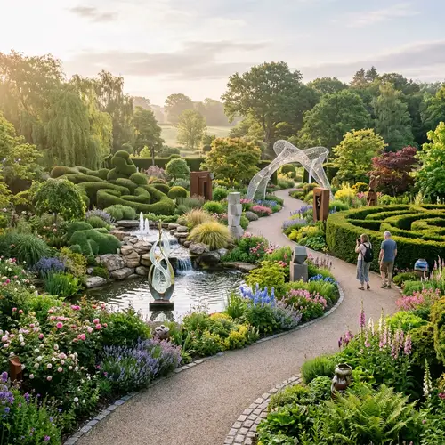 Art Installation in Landscape Garden | Sculpted Greenery, Creative Flower Arrangements