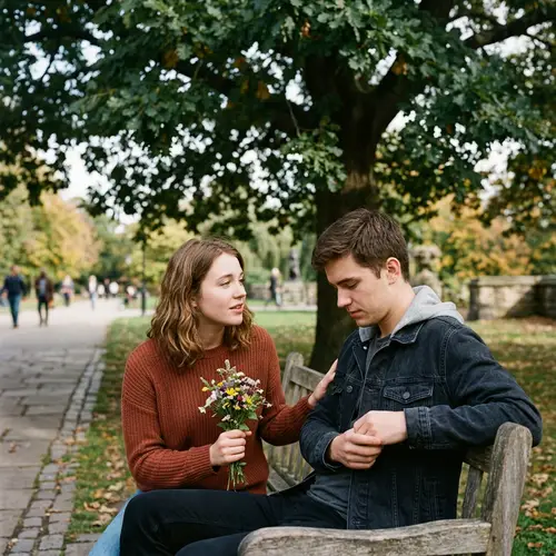 Unrequited Love Depiction: Hopeful Person Facing Rejection