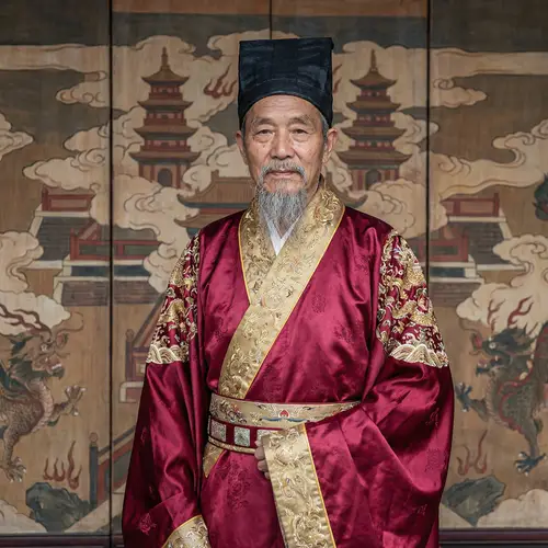 Han Dynasty Chinese Man in Traditional Costume