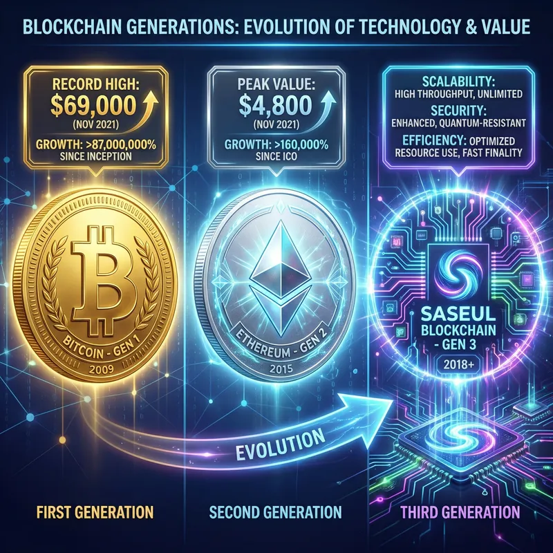 Evolution of Blockchain Tech: Bitcoin, Ethereum & Saseul Engine