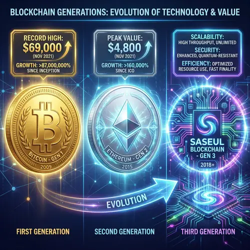 Blockchain Technology Generations: Bitcoin, Ethereum, Saseul