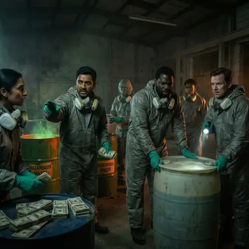 Dark Money Mafia Cleaning Toxic Waste Scene