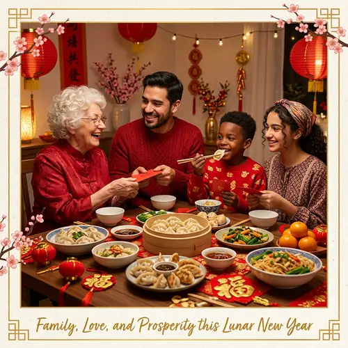 Heartfelt Lunar New Year Family Card