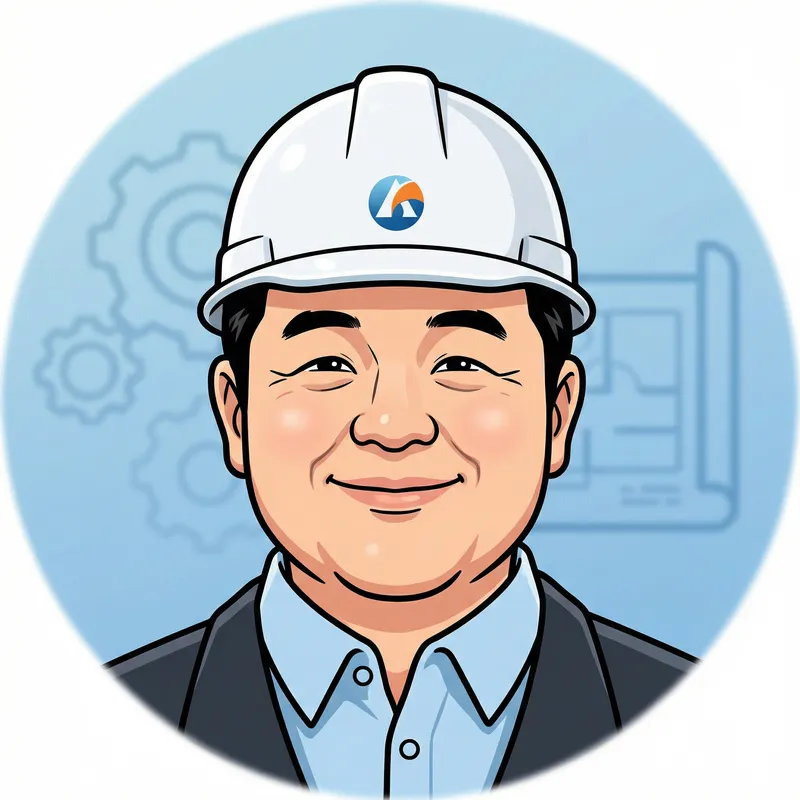 Cheerful Builder Avatar Illustration