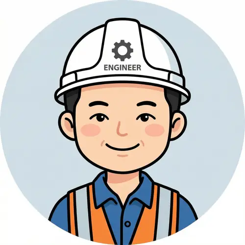 Friendly East Asian Engineer Avatar Illustration