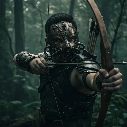 Archer in Mechanical Mask: A Futuristic Fantasy