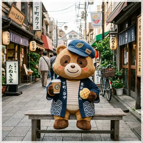 Chill Vibe Mascot for Tokyo's Small Town