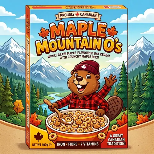 Canadian Mascot for Cereal Box