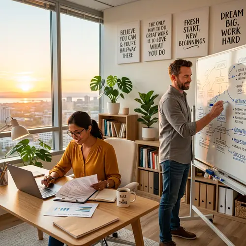 Inspirational Workspace for Productivity | Motivation Scene