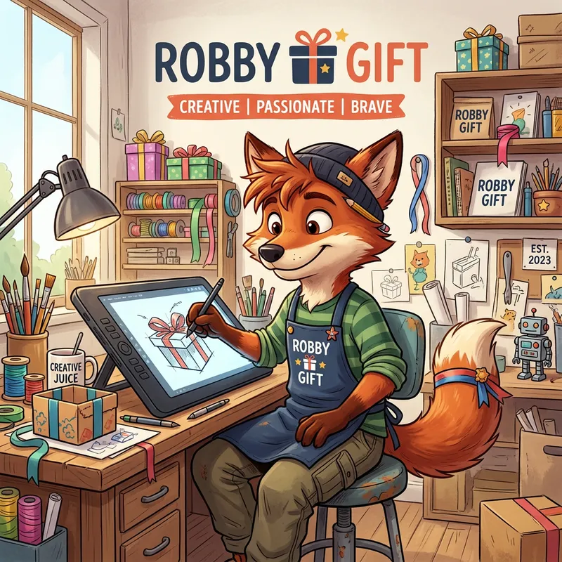 Creative Mascot Design for Robby Gift